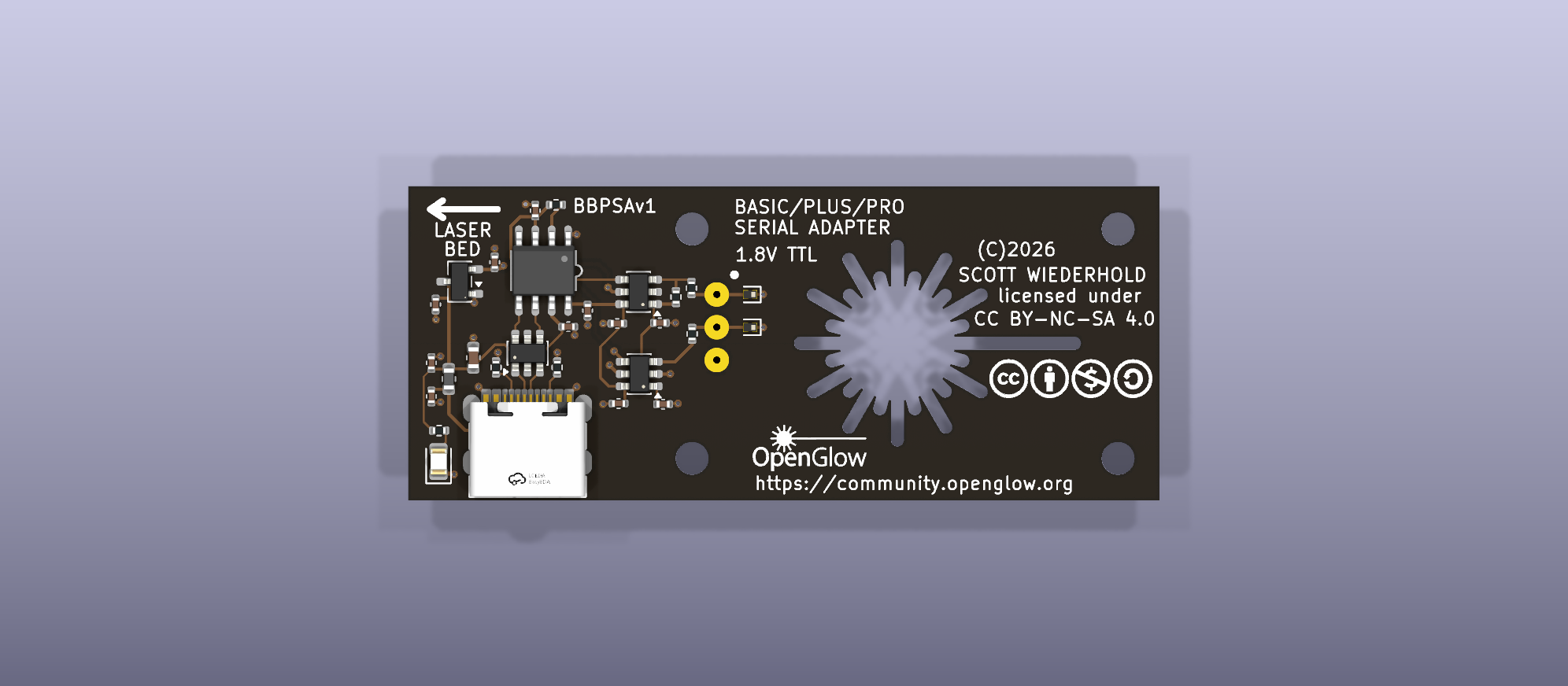 Adapter, top side