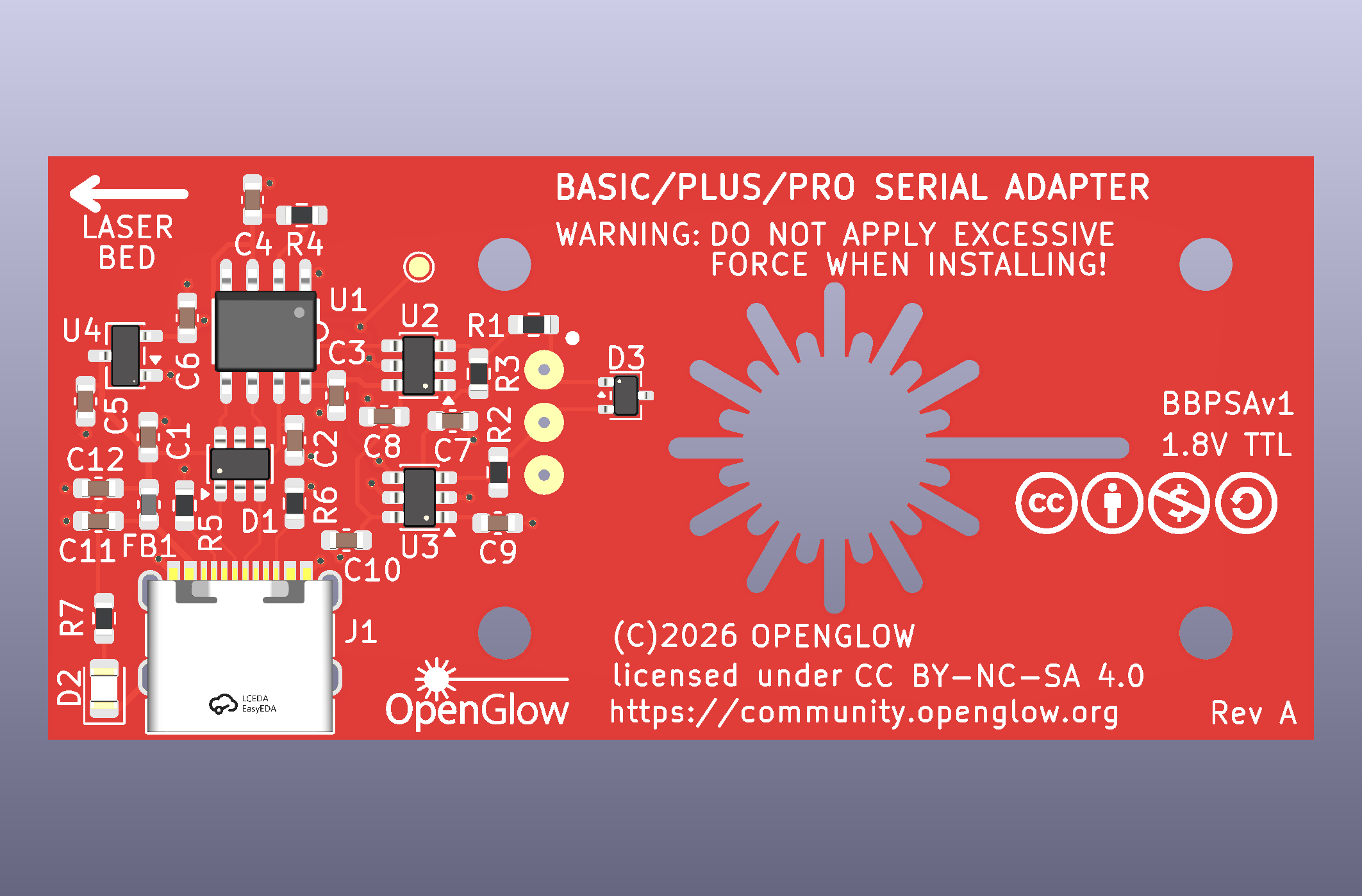 Adapter, top side